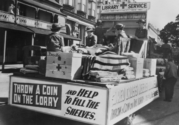 StateLibQld_1_131955_Book_Depot_float,_Red_Cross_Procession,_Brisbane,_1944