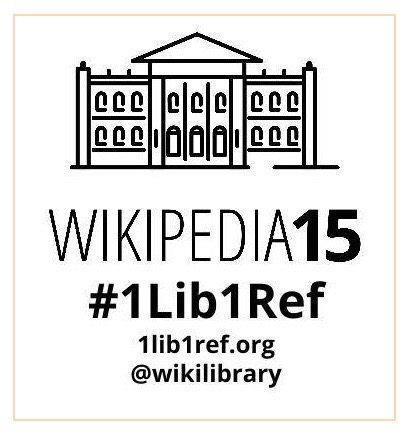 Wikipedia 1lib1ref logo