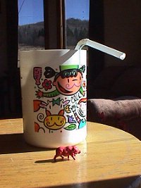 [Try drinking coffee through a bendy straw, you can never take yourself too seriously doing that.]