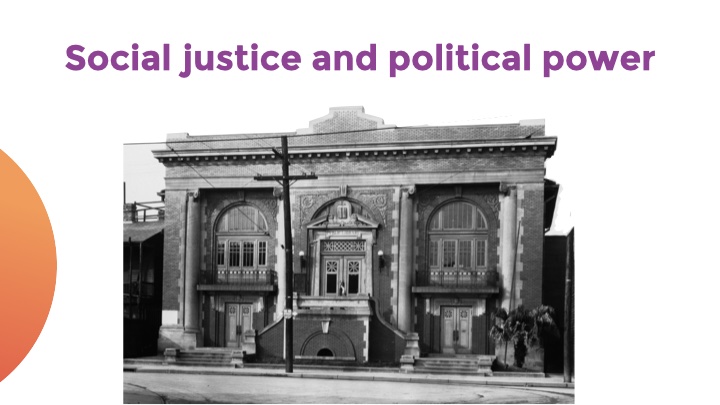 Social Justice and Political Power. Photograph of Dryades Branch carnegie library.