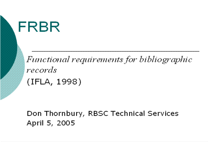 [FRBR Slide Sources]