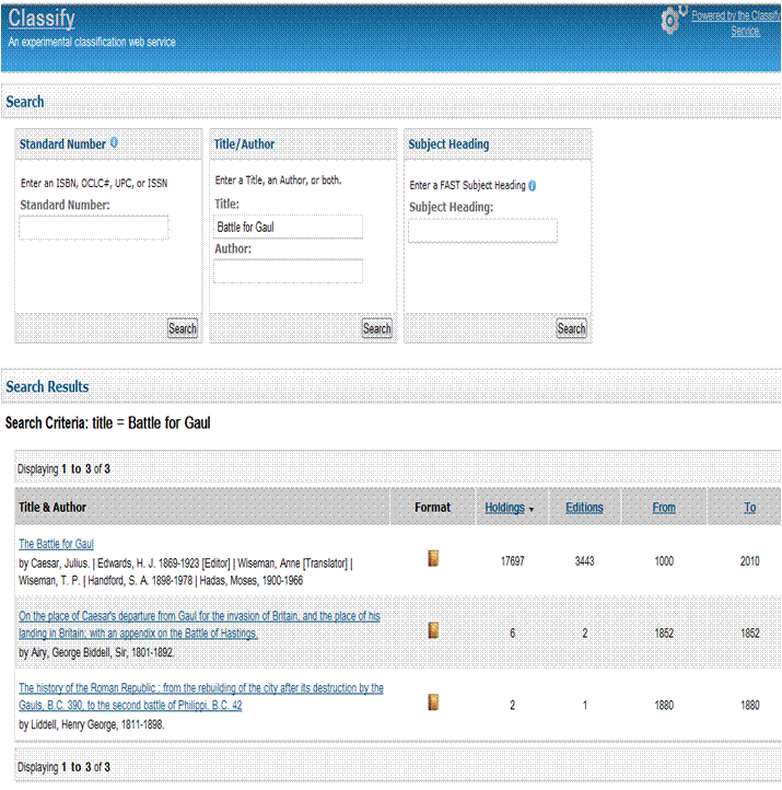 [OCLC Classify 2]