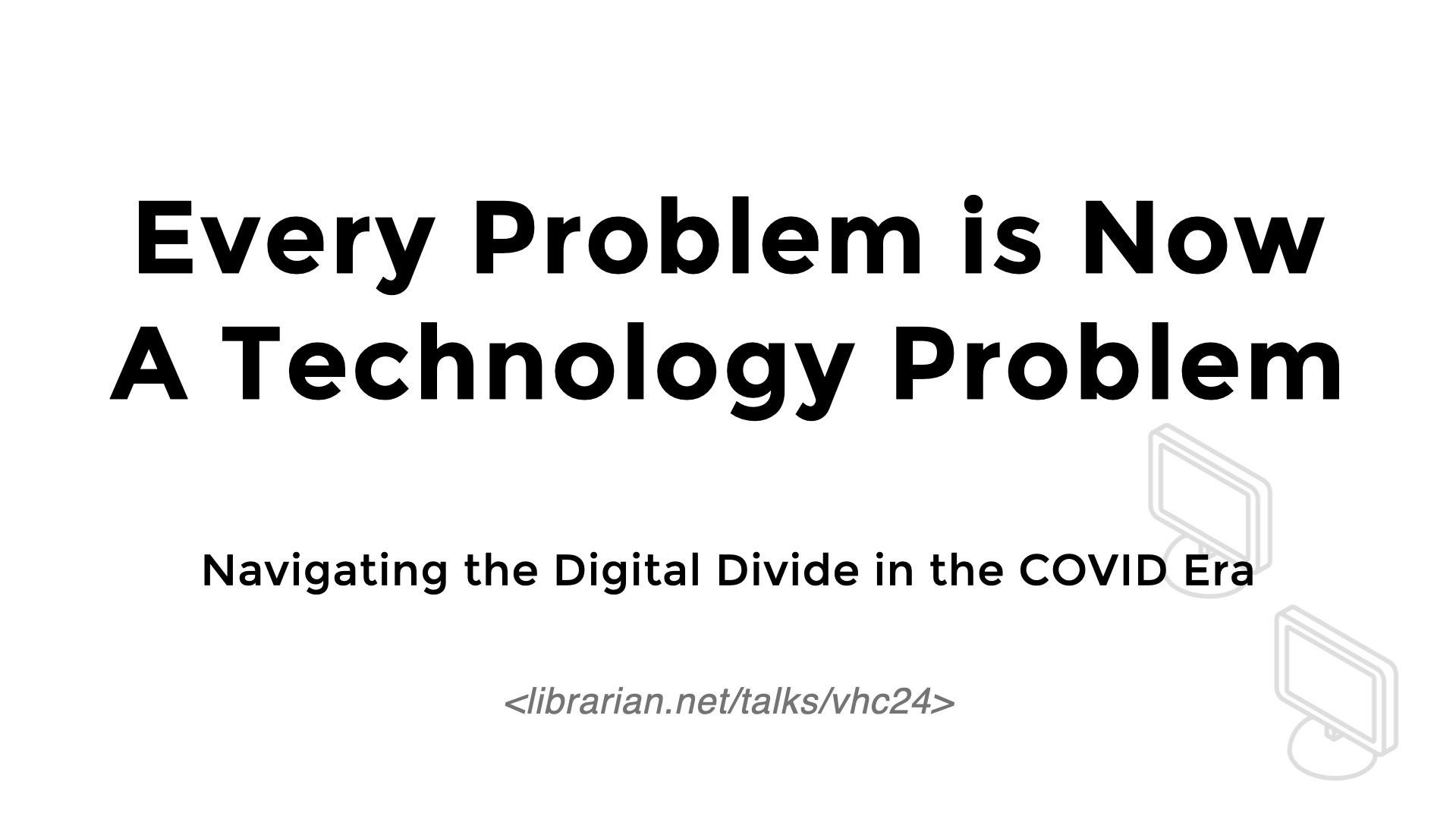 Title slide with title and the URL to thos talk