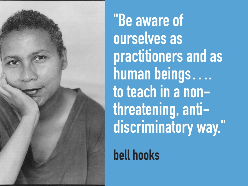 Slide 14: Image of bell hooks on the left, text on left 