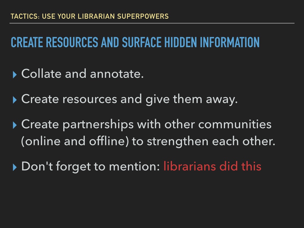 Slide 53: and take credit and tell people librarians did this.