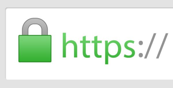 https showing in a browser bar