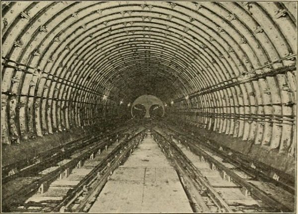 image of a tunnel from an old railway magazine from 1905