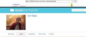 screenshot showing 1000 memories and picture of my father